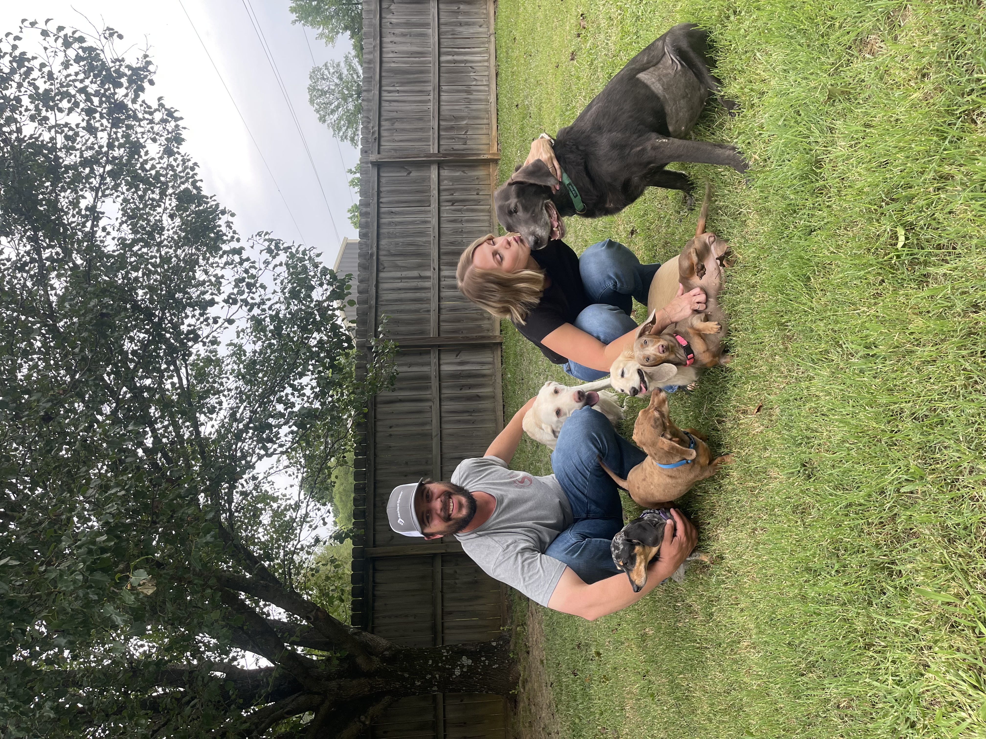 The Baldwins and a dog