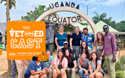 A group of teachers and students in Uganda.